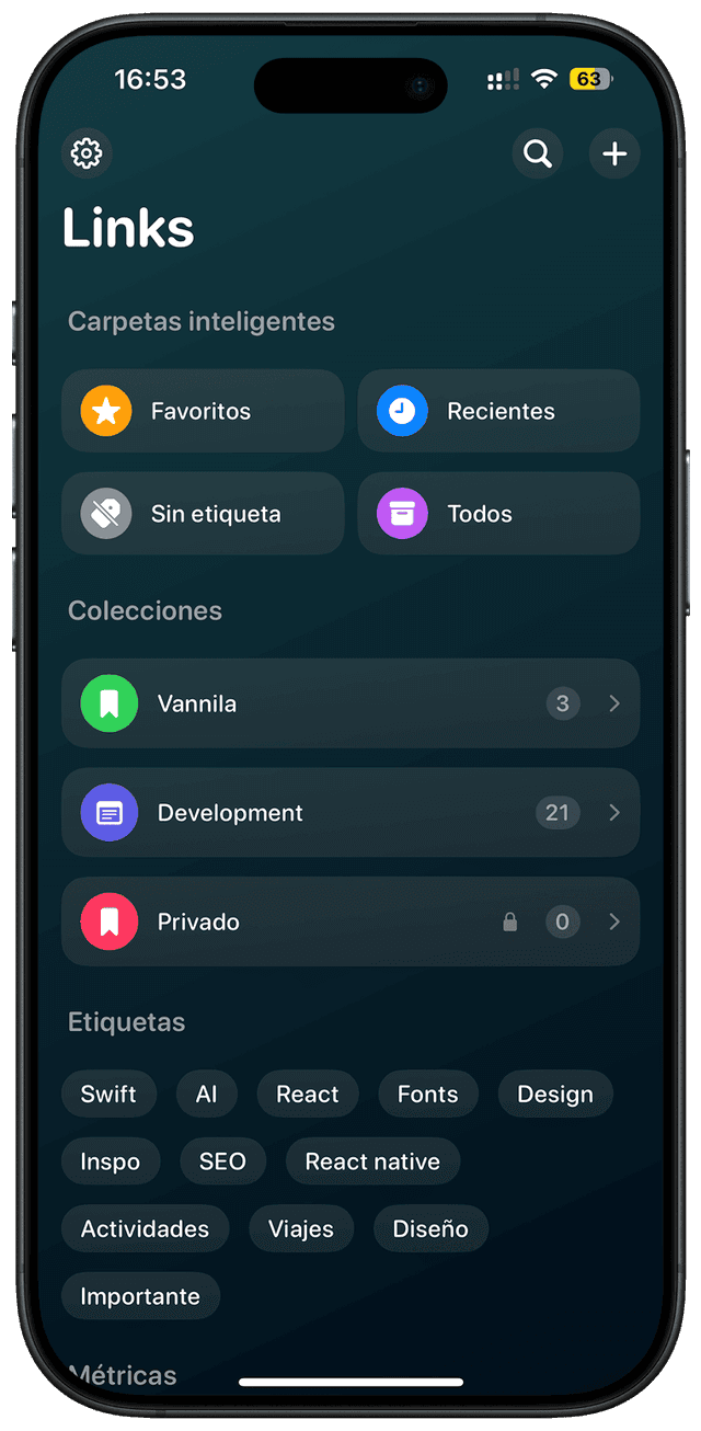Links App Screenshot